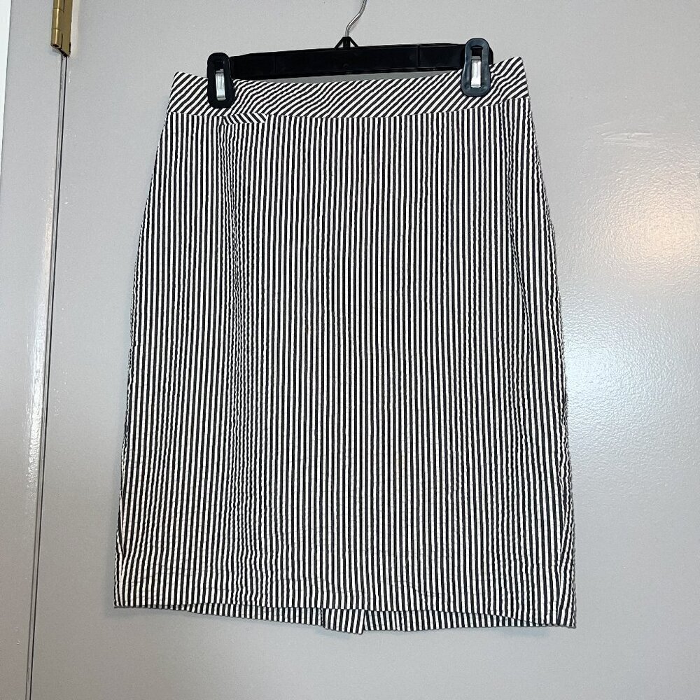 J.Crew Factory Cotton Striped Pencil Skirt Size 4
